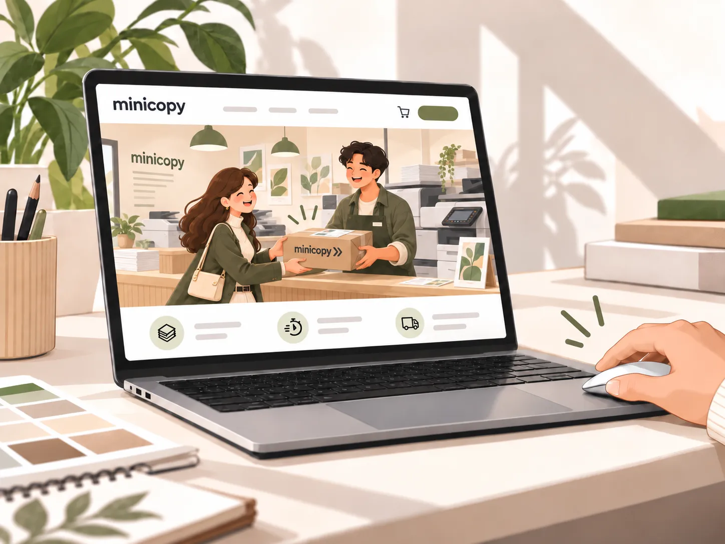 Minicopy nyomdai átvétel laptopon